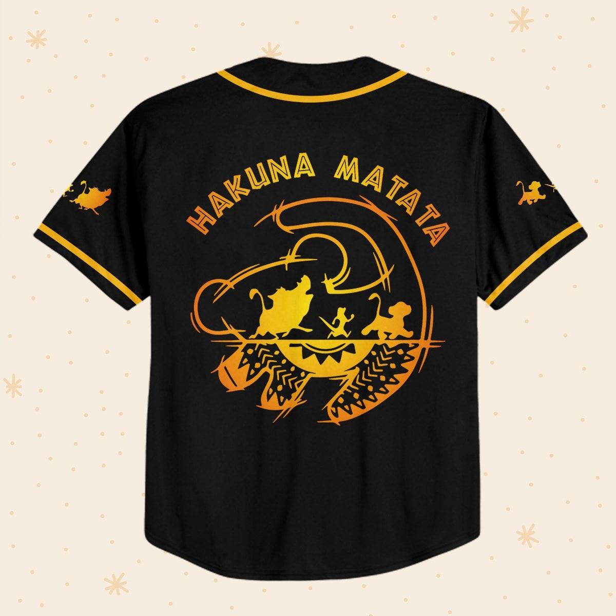 Personalized Disney The Lion King Hakuna Matata Baseball Jersey 3