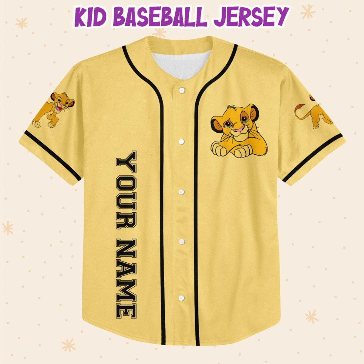 Personalized Disney The Lion King Vintage Simba Baseball Jersey 2