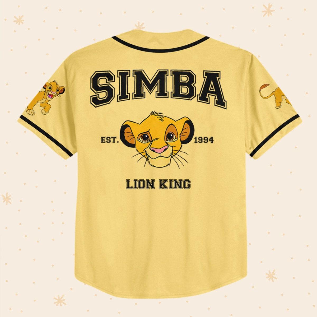 Personalized Disney The Lion King Vintage Simba Baseball Jersey 3