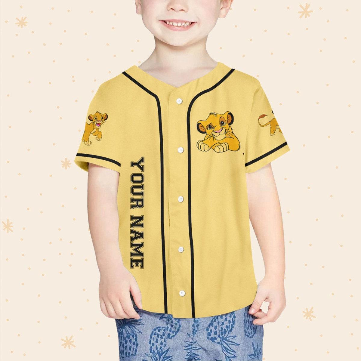 Personalized Disney The Lion King Vintage Simba Baseball Jersey 4