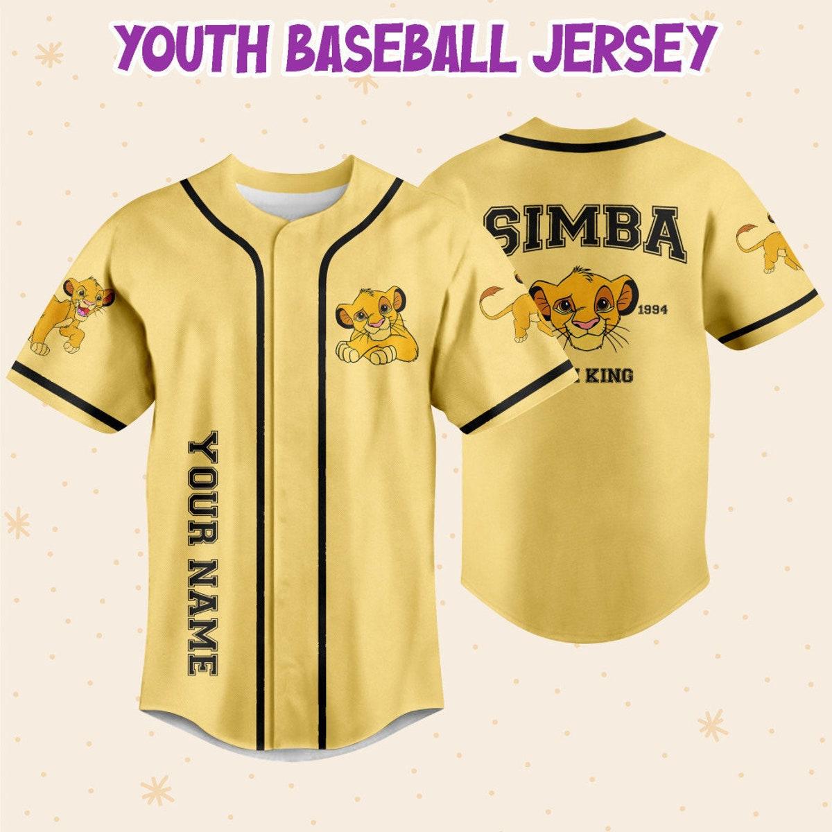 Personalized Disney The Lion King Vintage Simba Baseball Jersey 5