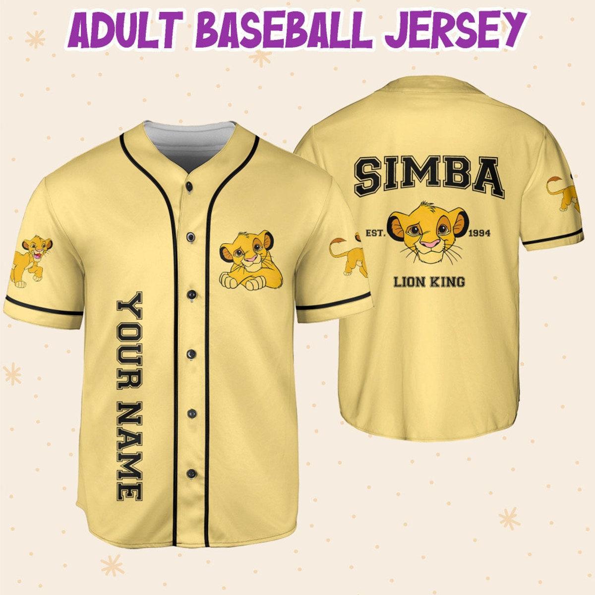 Personalized Disney The Lion King Vintage Simba Baseball Jersey 6