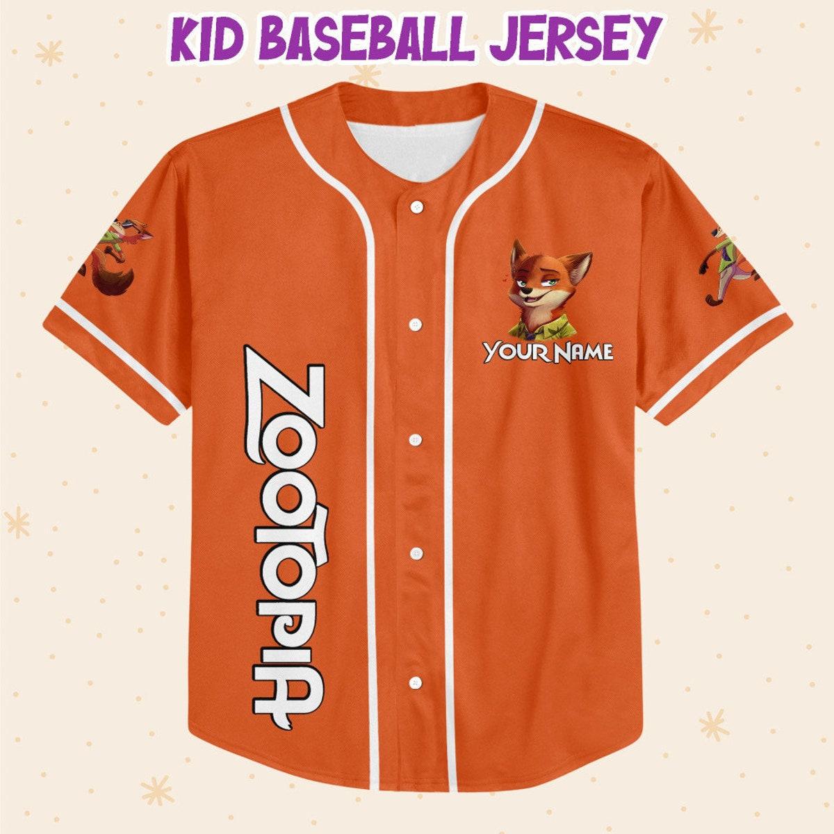 Personalized Disney Zootopia Nick Wilde Baseball Jersey 2