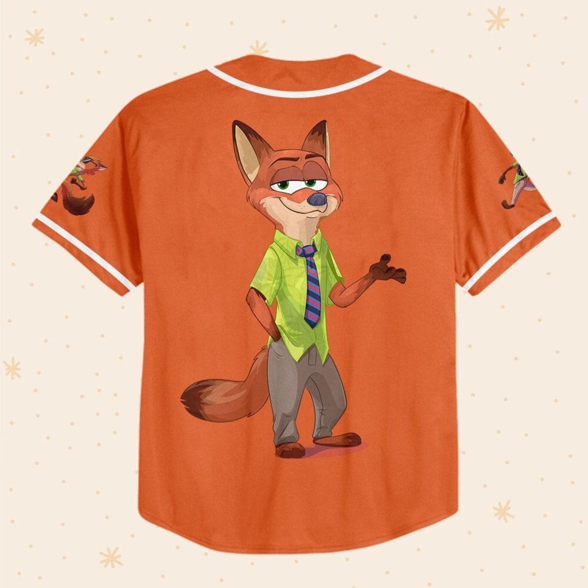 Personalized Disney Zootopia Nick Wilde Baseball Jersey 3