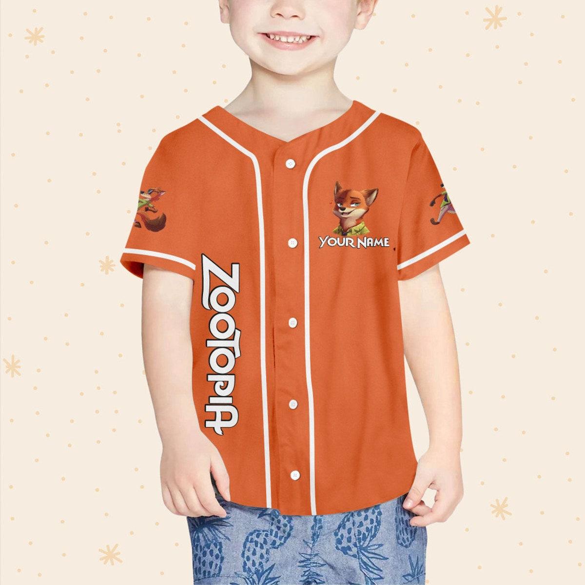 Personalized Disney Zootopia Nick Wilde Baseball Jersey 4