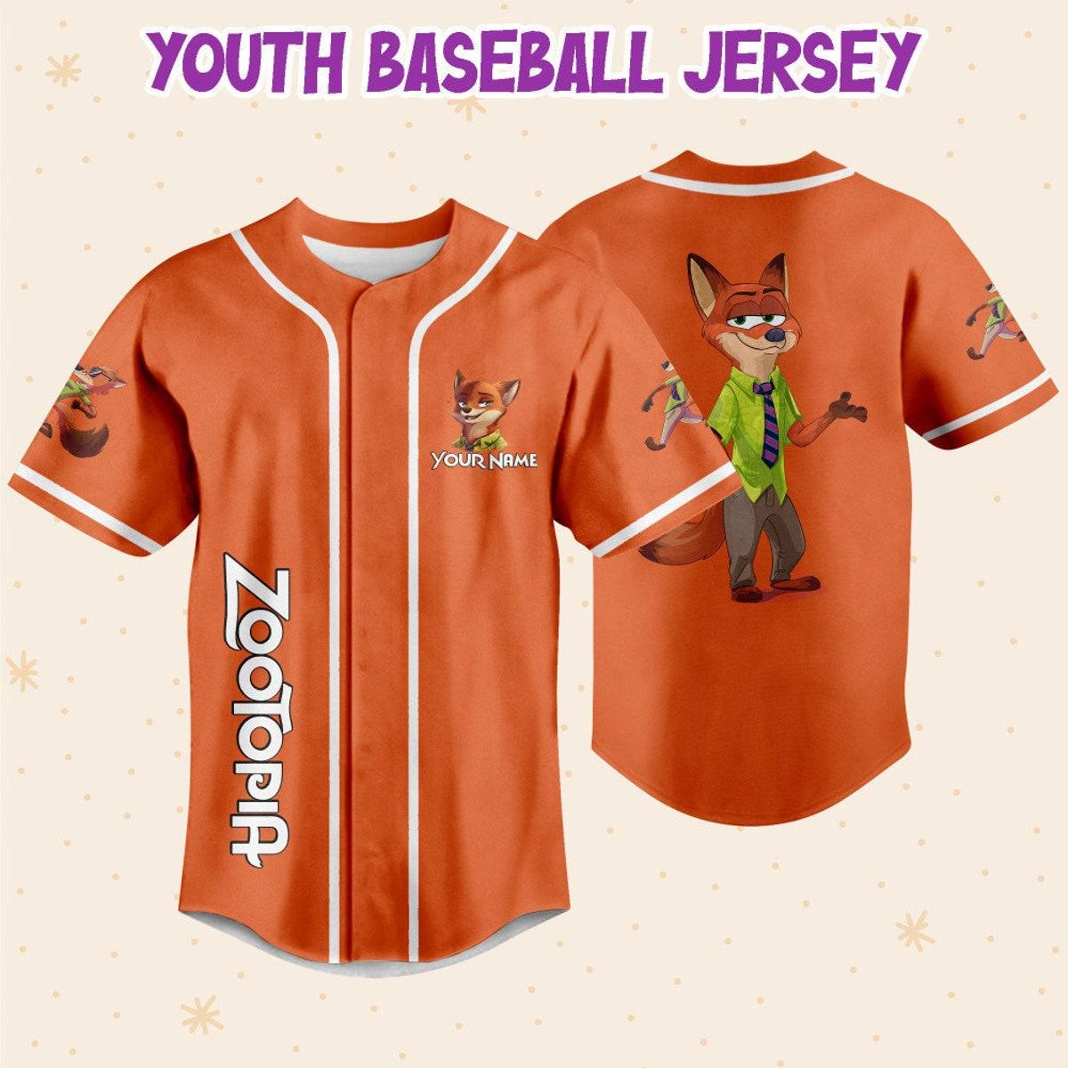 Personalized Disney Zootopia Nick Wilde Baseball Jersey 5