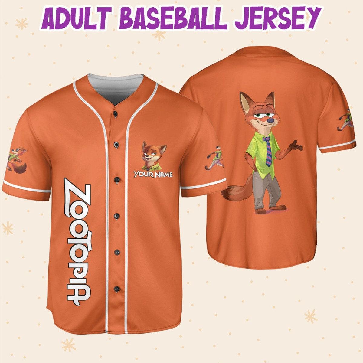 Personalized Disney Zootopia Nick Wilde Baseball Jersey 6