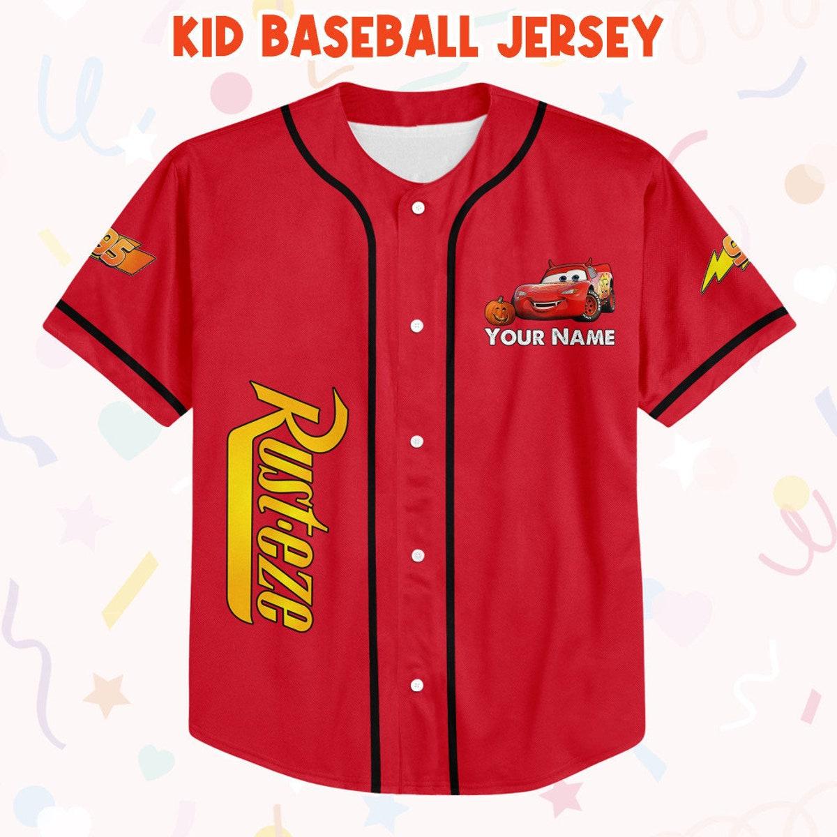 Personalized Halloween Cars Mcqueen Characters Baseball Jersey 2