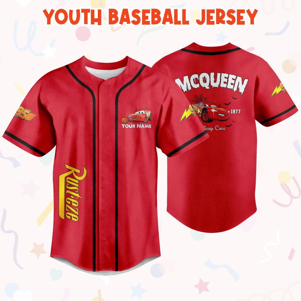 Personalized Halloween Cars Mcqueen Characters Baseball Jersey 5