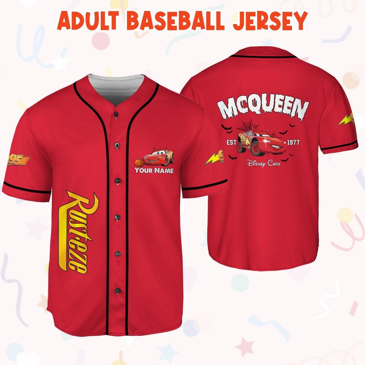 Personalized Halloween Cars Mcqueen Characters Baseball Jersey 6