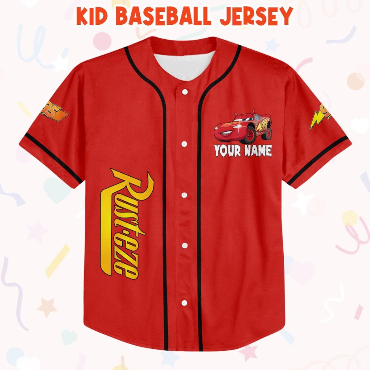 Personalized Halloween Cars Mcqueen Disney Cars Disney Baseball Jersey 2