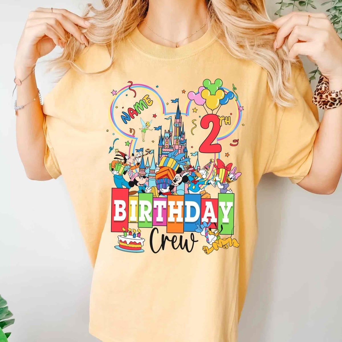 Personalized Mickey And Friends Birthday Boy Girl Shirt 5