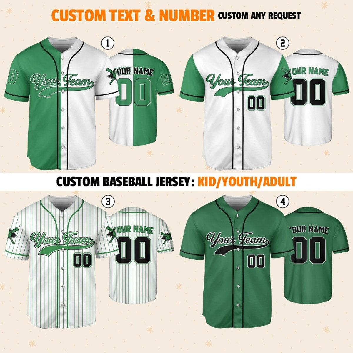 Personalized Team Name And Number Green Collection Baseball Jersey 1