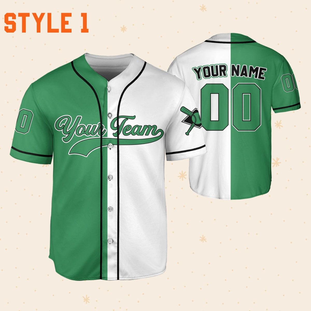 Personalized Team Name And Number Green Collection Baseball Jersey 2