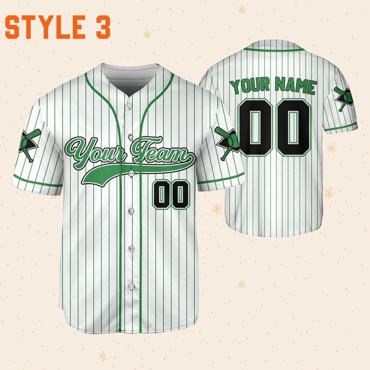 Personalized Team Name And Number Green Collection Baseball Jersey 4