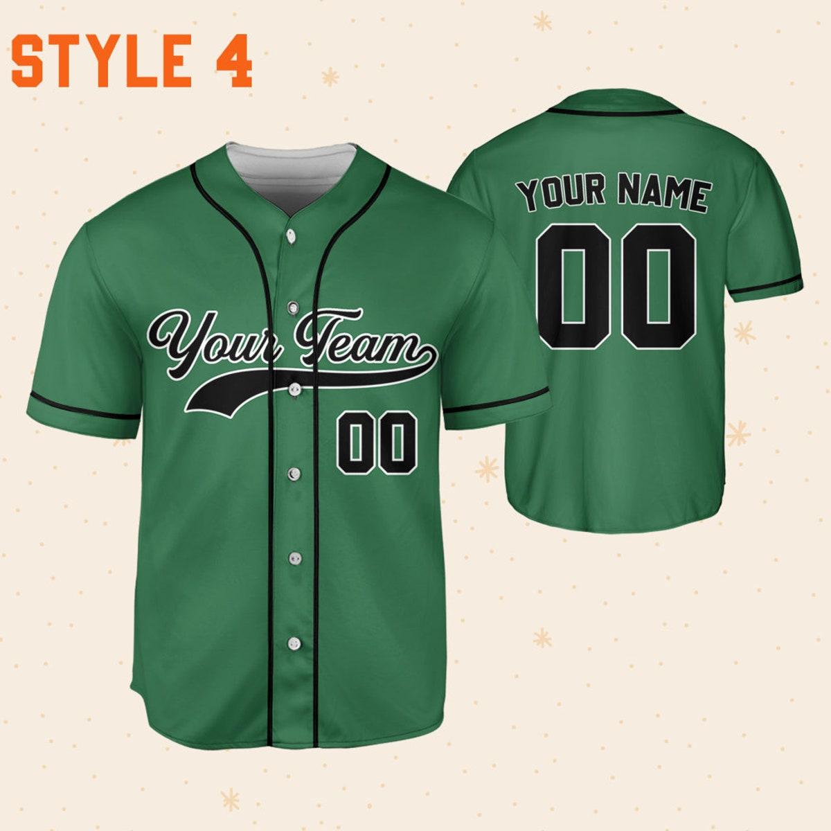 Personalized Team Name And Number Green Collection Baseball Jersey 5