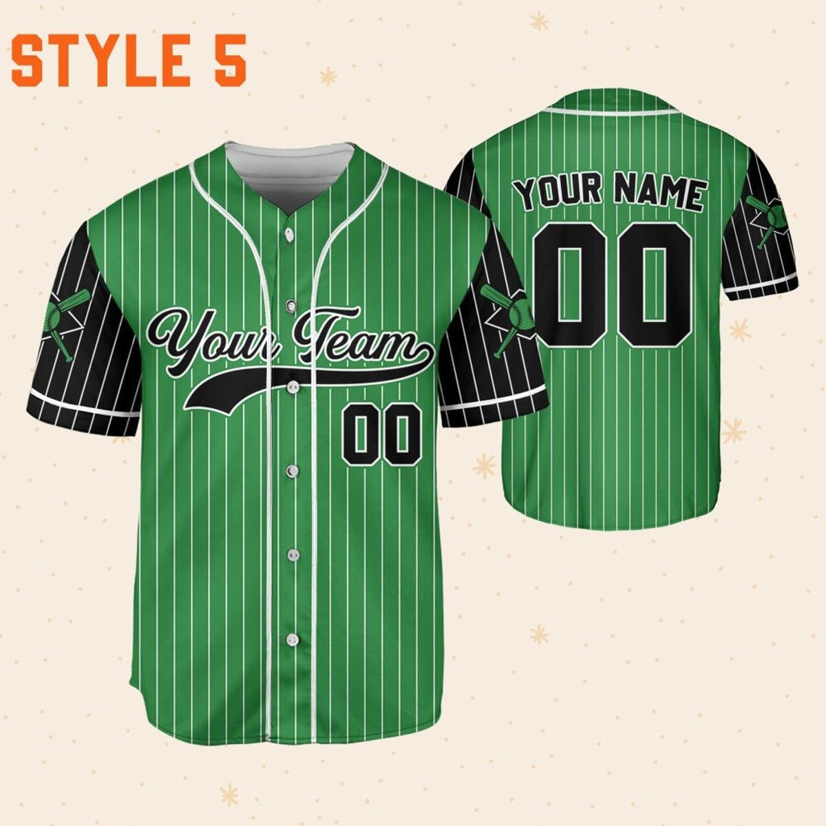 Personalized Team Name And Number Green Collection Baseball Jersey 6