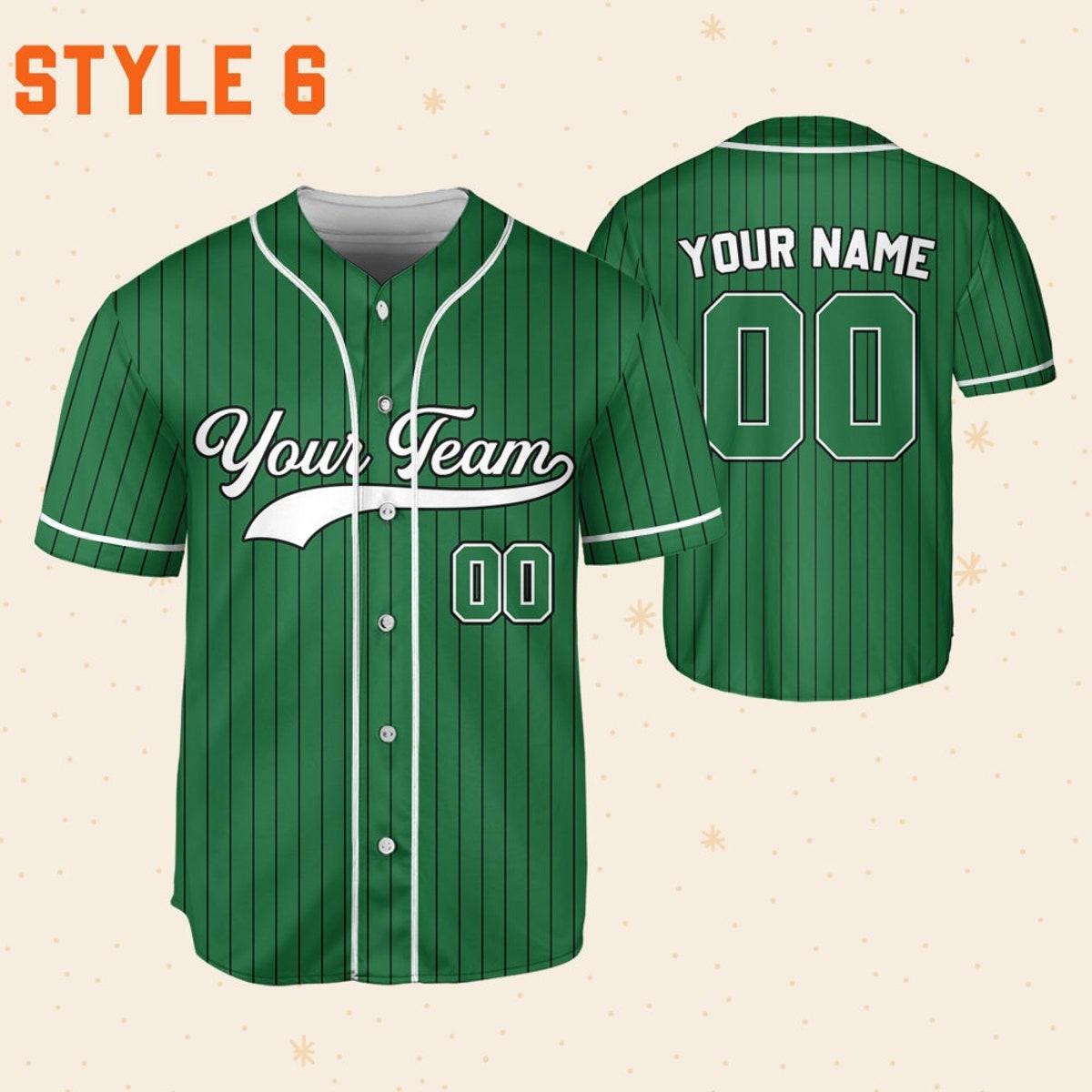 Personalized Team Name And Number Green Collection Baseball Jersey 7