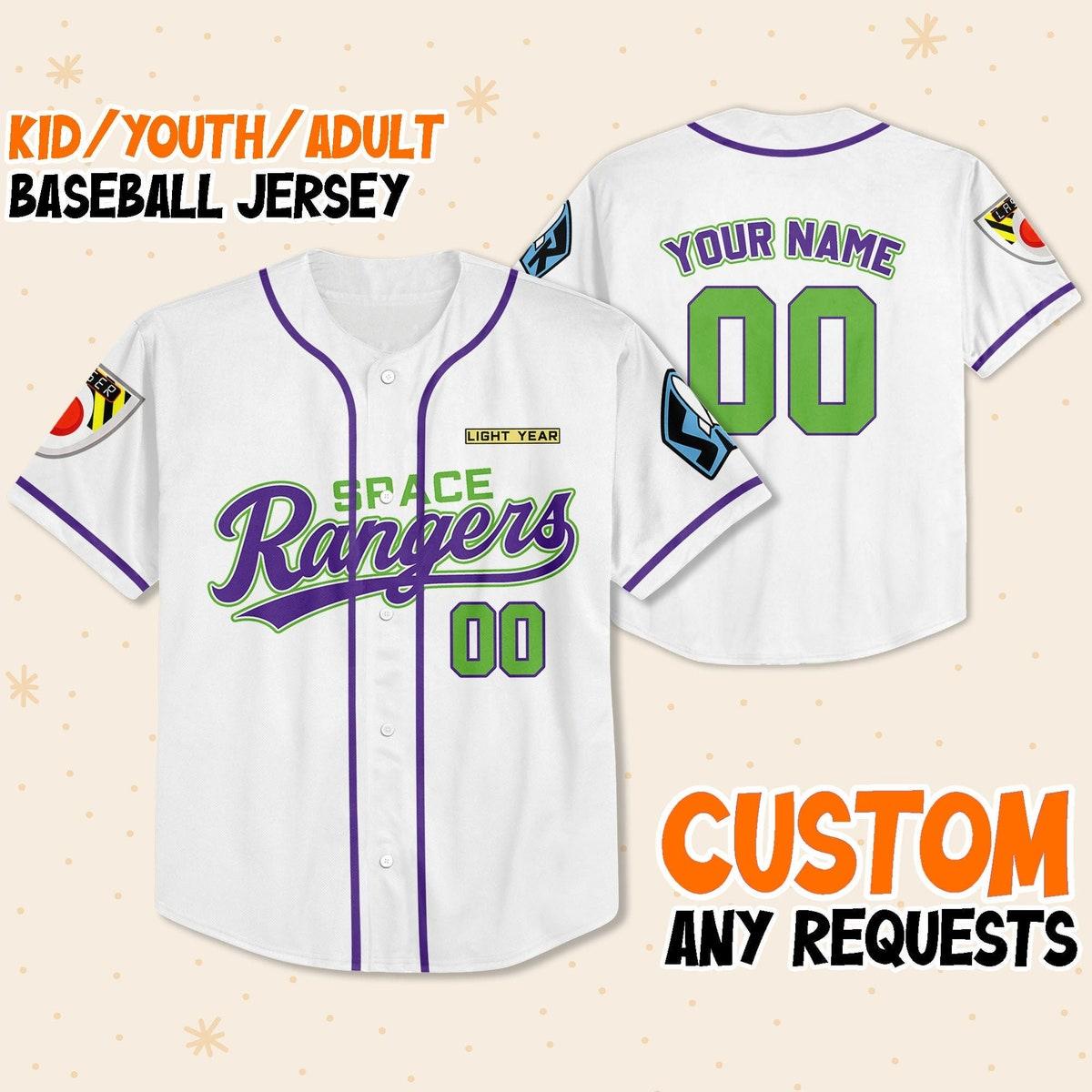 Personalized Toy Story Buzz Lightyear Space Rangers Custom Baseball Jersey 1