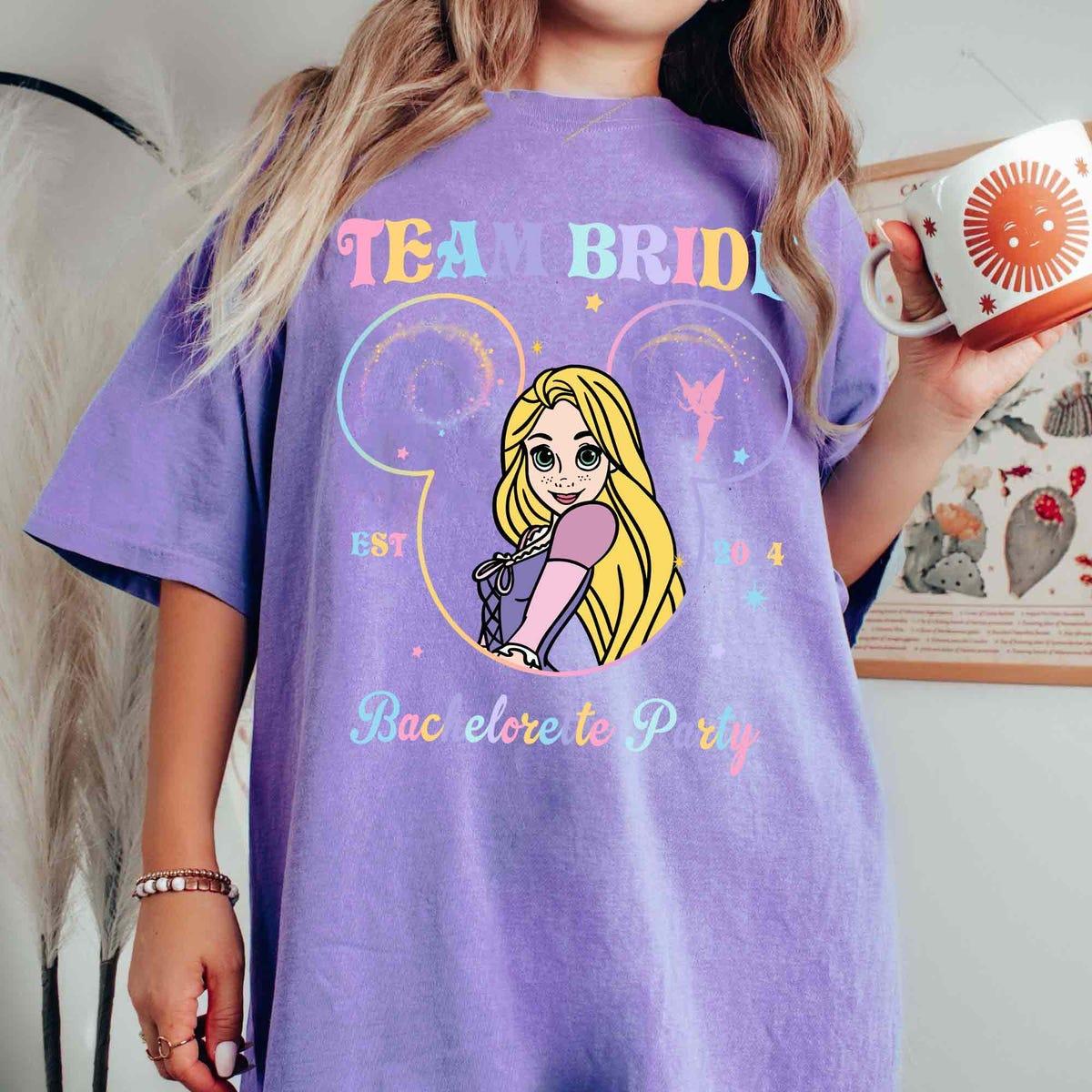 Personalized Vintage Disney Team Bride Bachelor Party Shirt 3