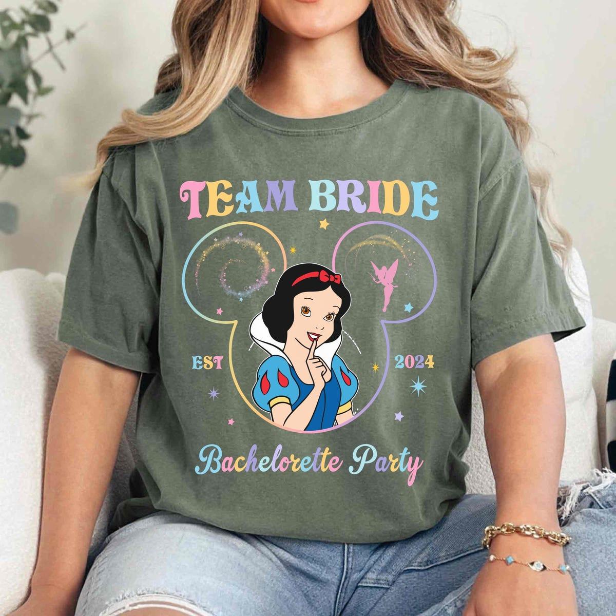 Personalized Vintage Disney Team Bride Bachelor Party Shirt 5