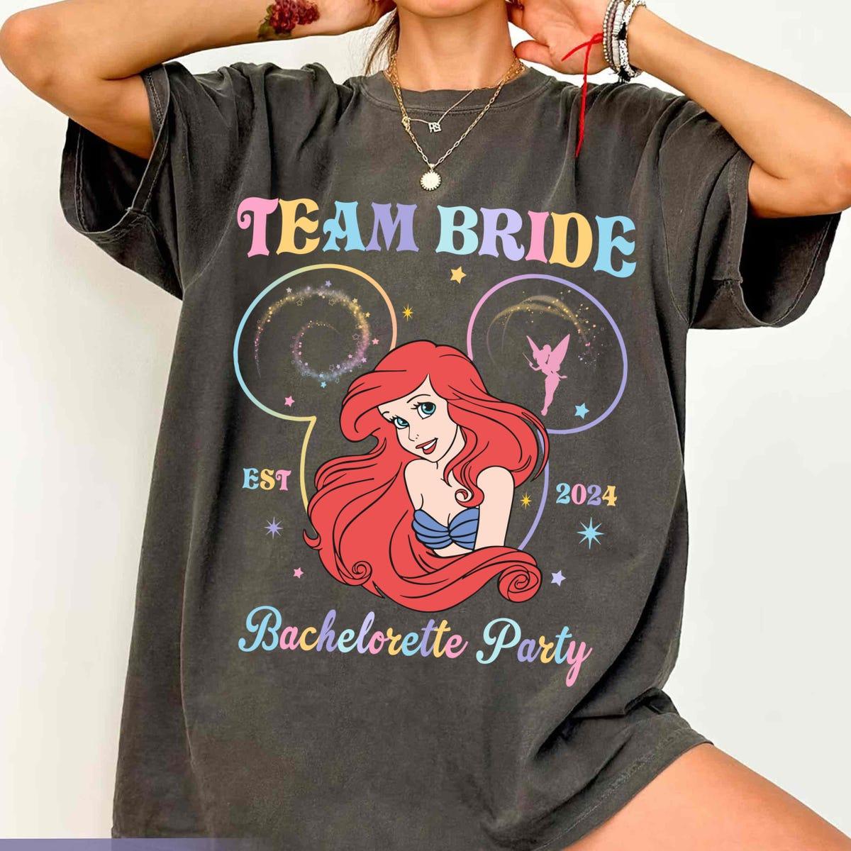 Personalized Vintage Disney Team Bride Bachelor Party Shirt 6