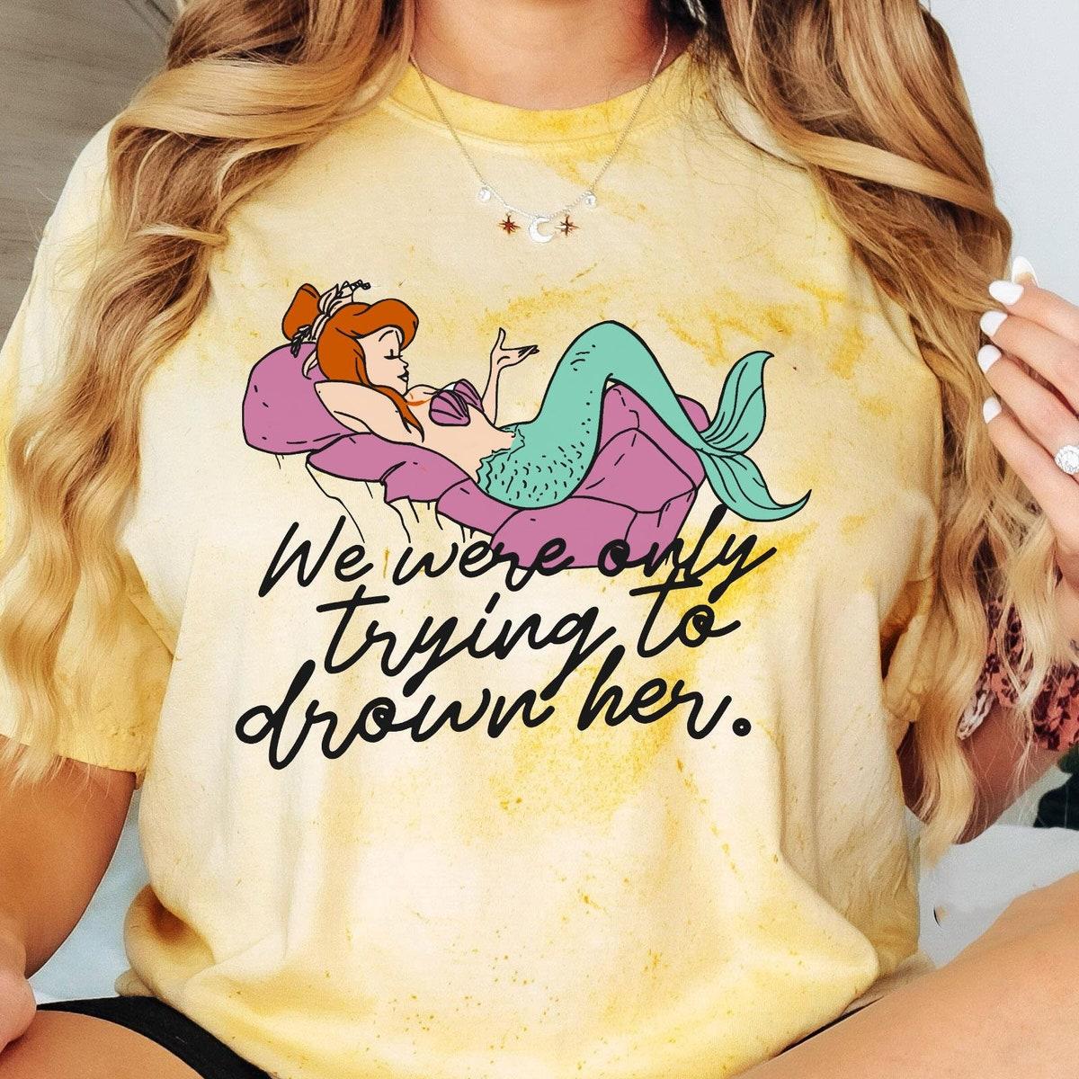 Petter Pan Mermaid Lagoon We Were Only Trying To Drown Her Blast Shirt 2