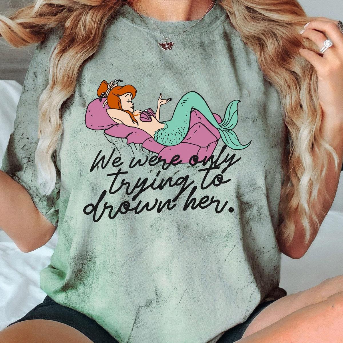 Petter Pan Mermaid Lagoon We Were Only Trying To Drown Her Blast Shirt 5