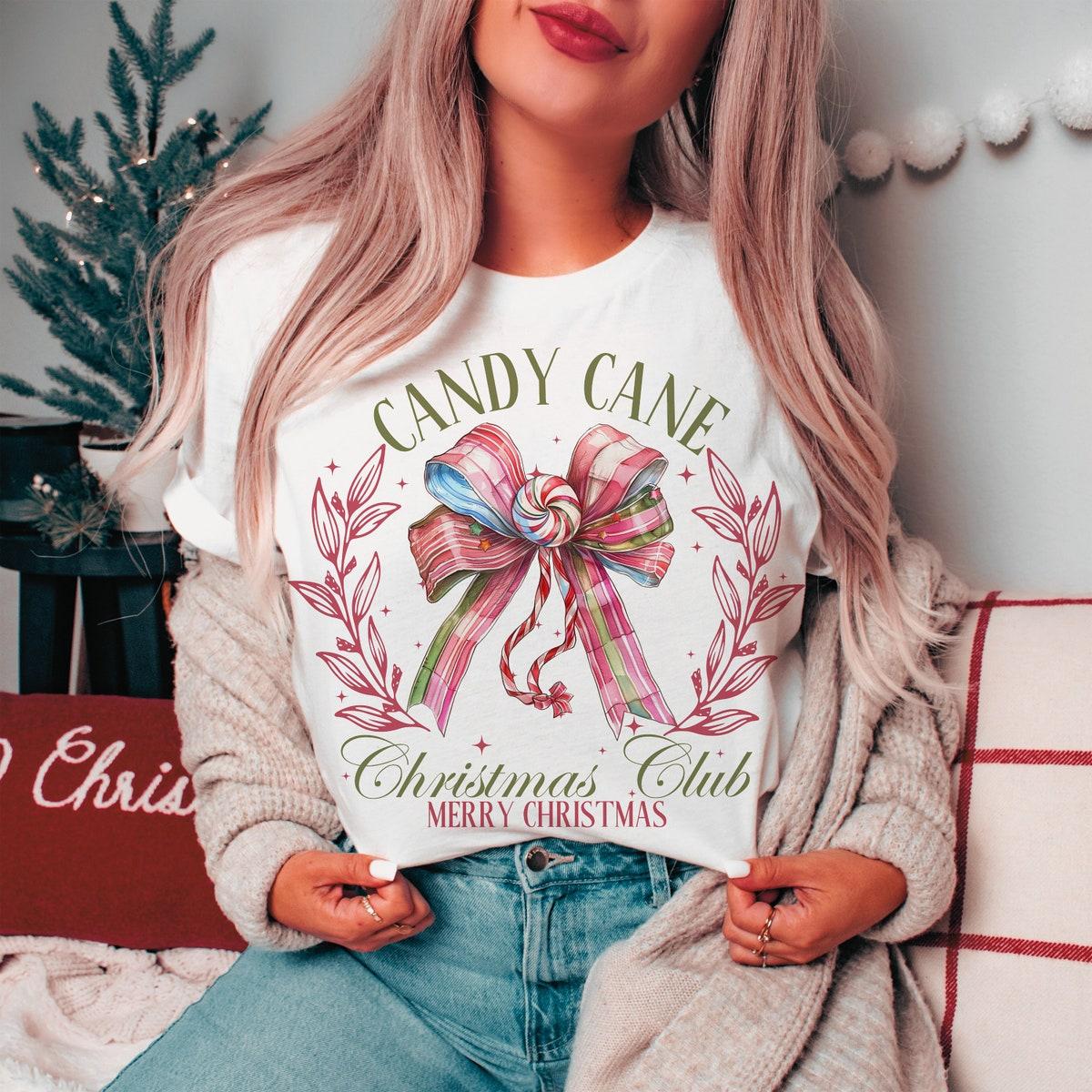 Pink Candy Cane Christmas Club Sweatshirts 2