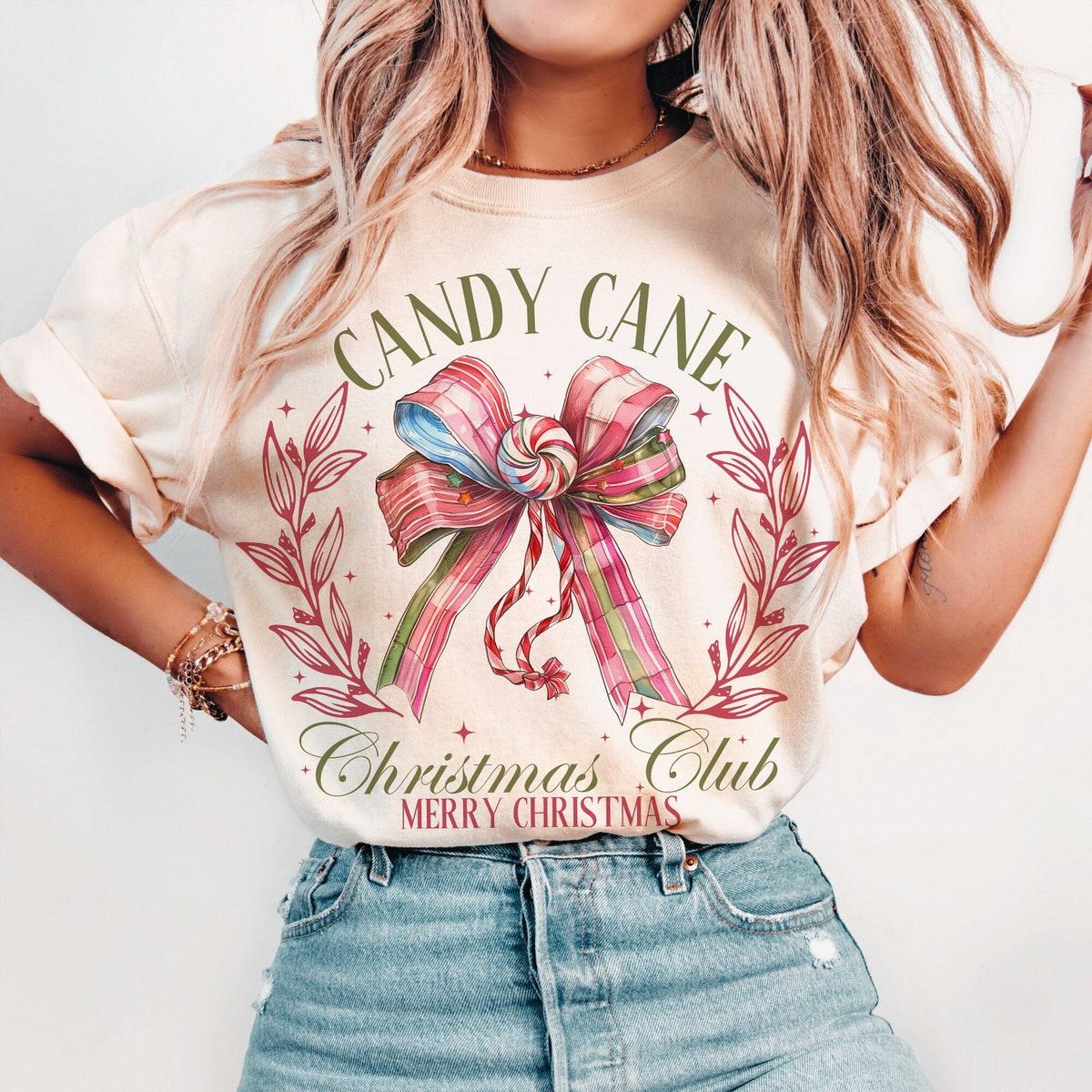 Pink Candy Cane Christmas Club Sweatshirts 3