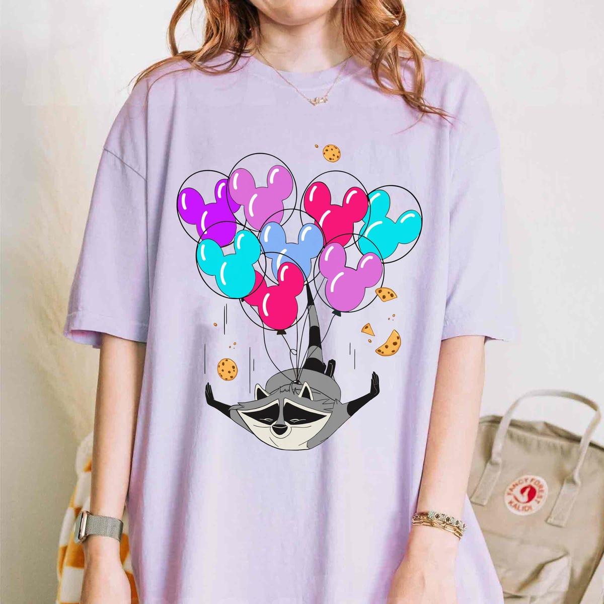 Pocahontas Meeko Raccoon With Mickey Balloons Shirt 1