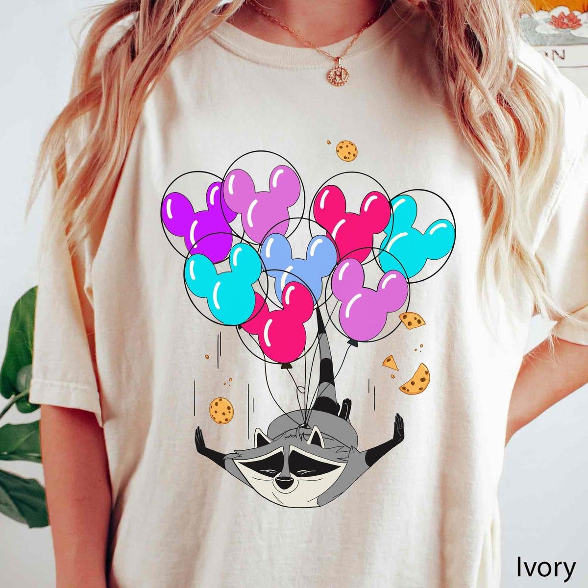 Pocahontas Meeko Raccoon With Mickey Balloons Shirt 3