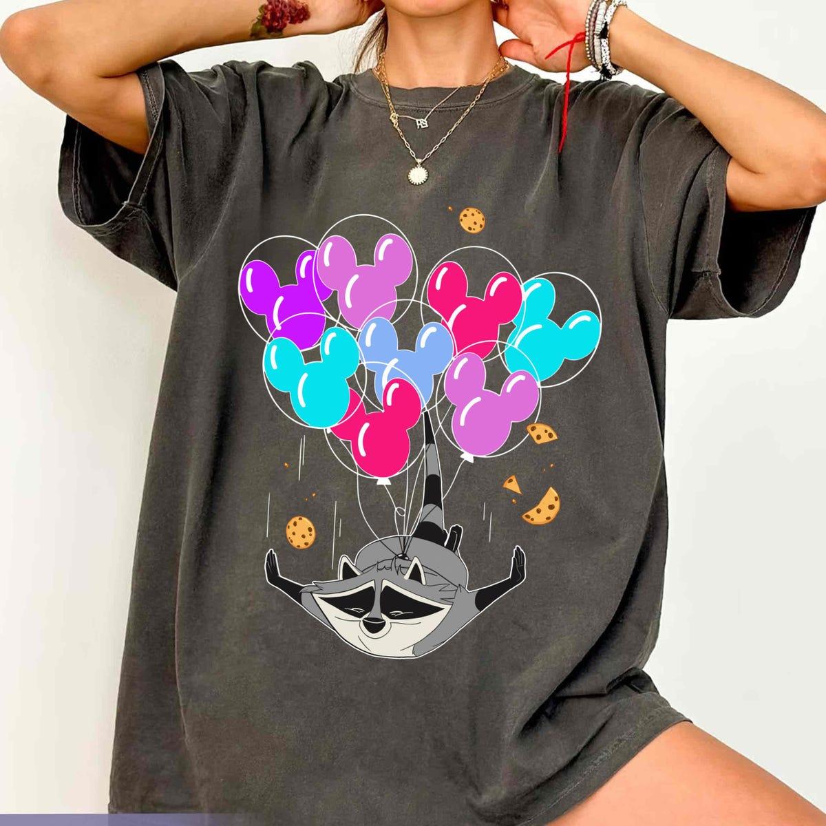 Pocahontas Meeko Raccoon With Mickey Balloons Shirt 5