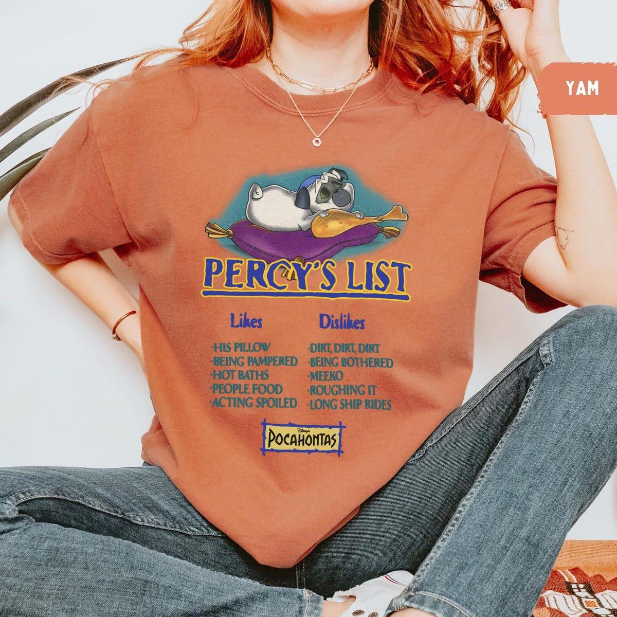 Pocahontas Percy's List Likes Dislikes Shirt 5