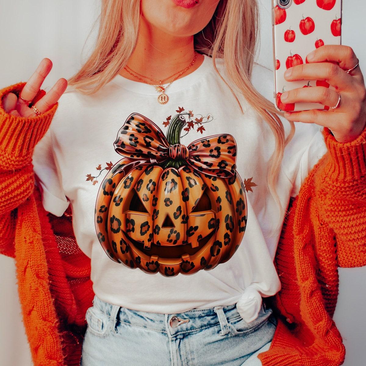 Pumpkin Coquette Bow Halloween Shirt 1