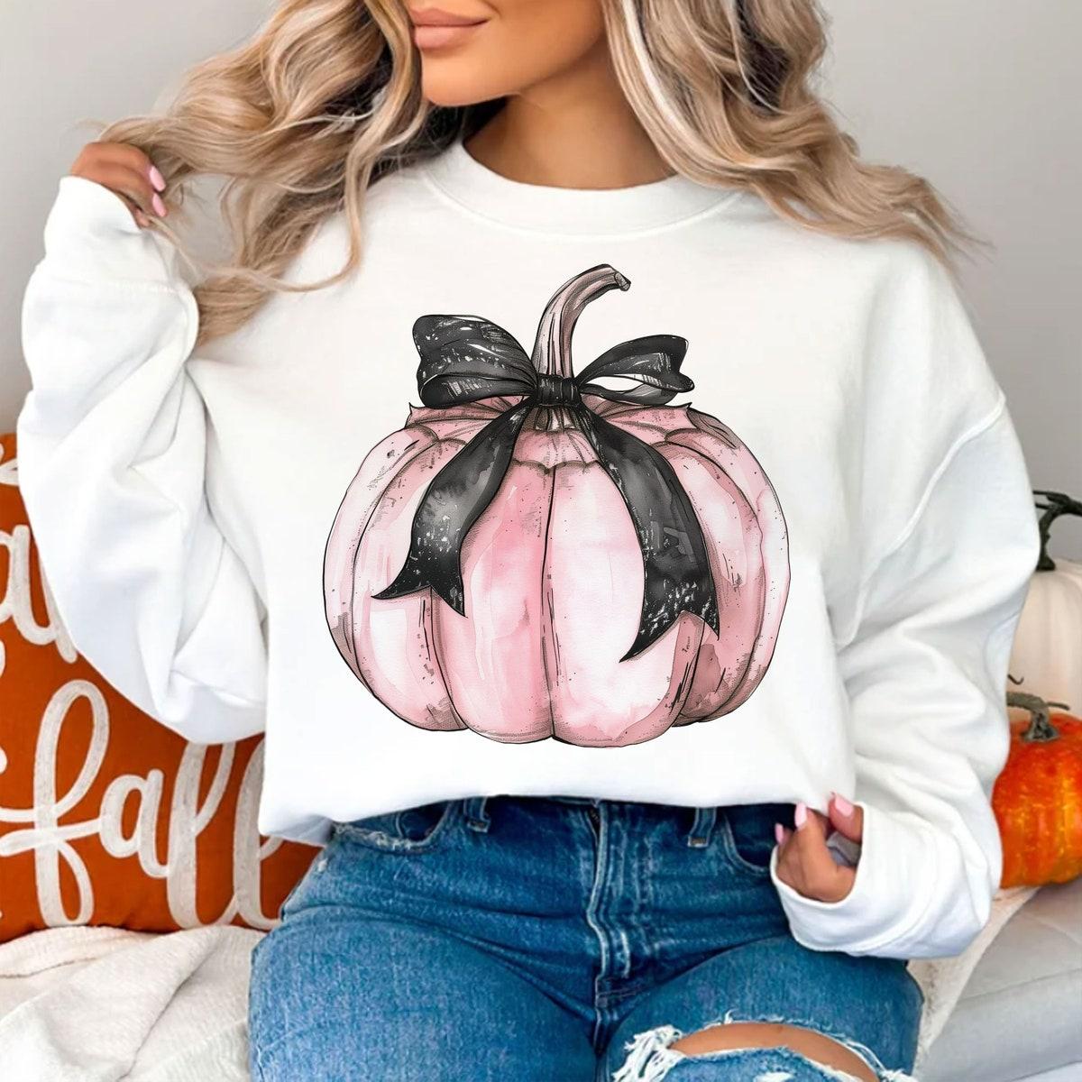 Pumpkin Coquette Bow Halloween Shirt 2