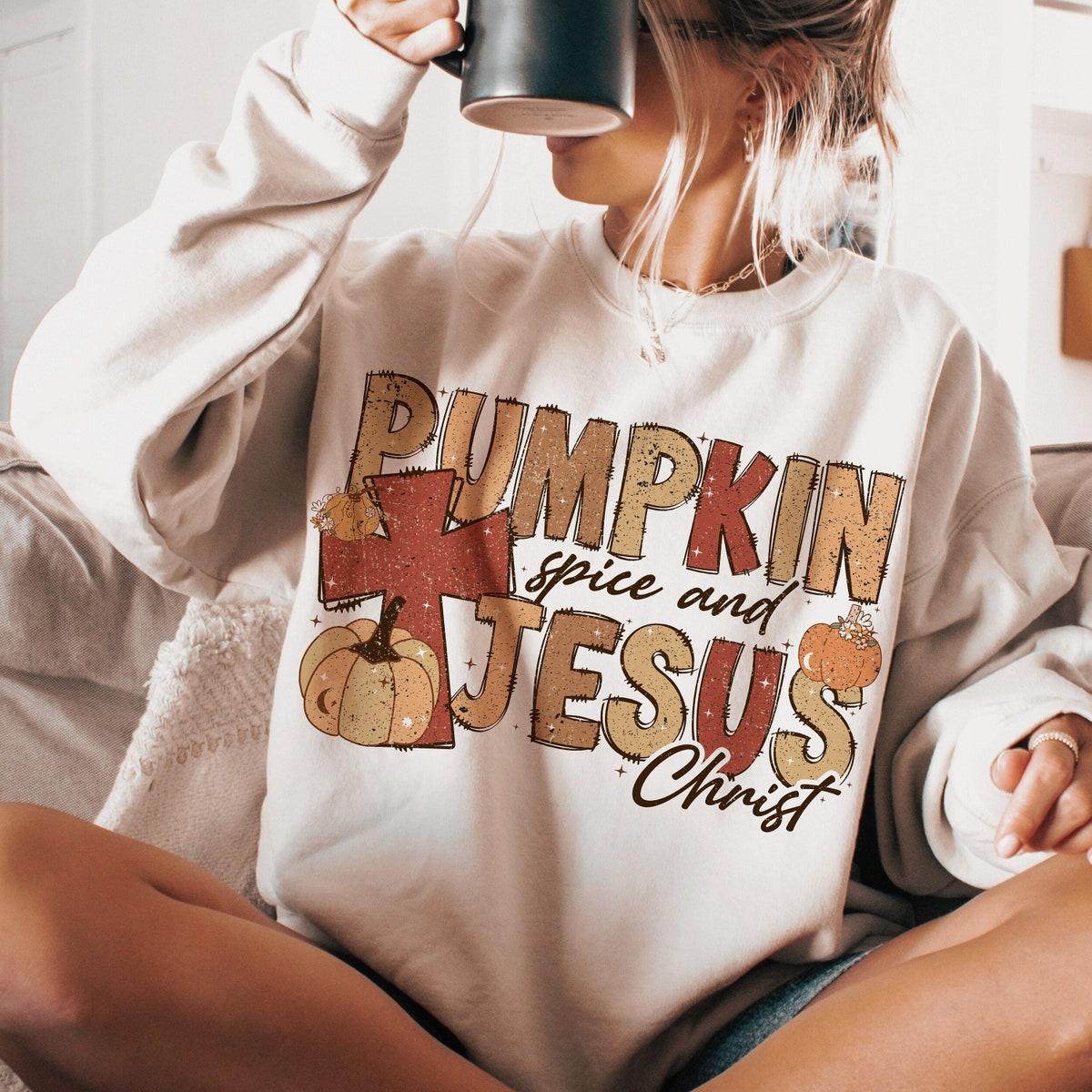 Pumpkin Spice And Jesus Christ Halloween Shirt 2