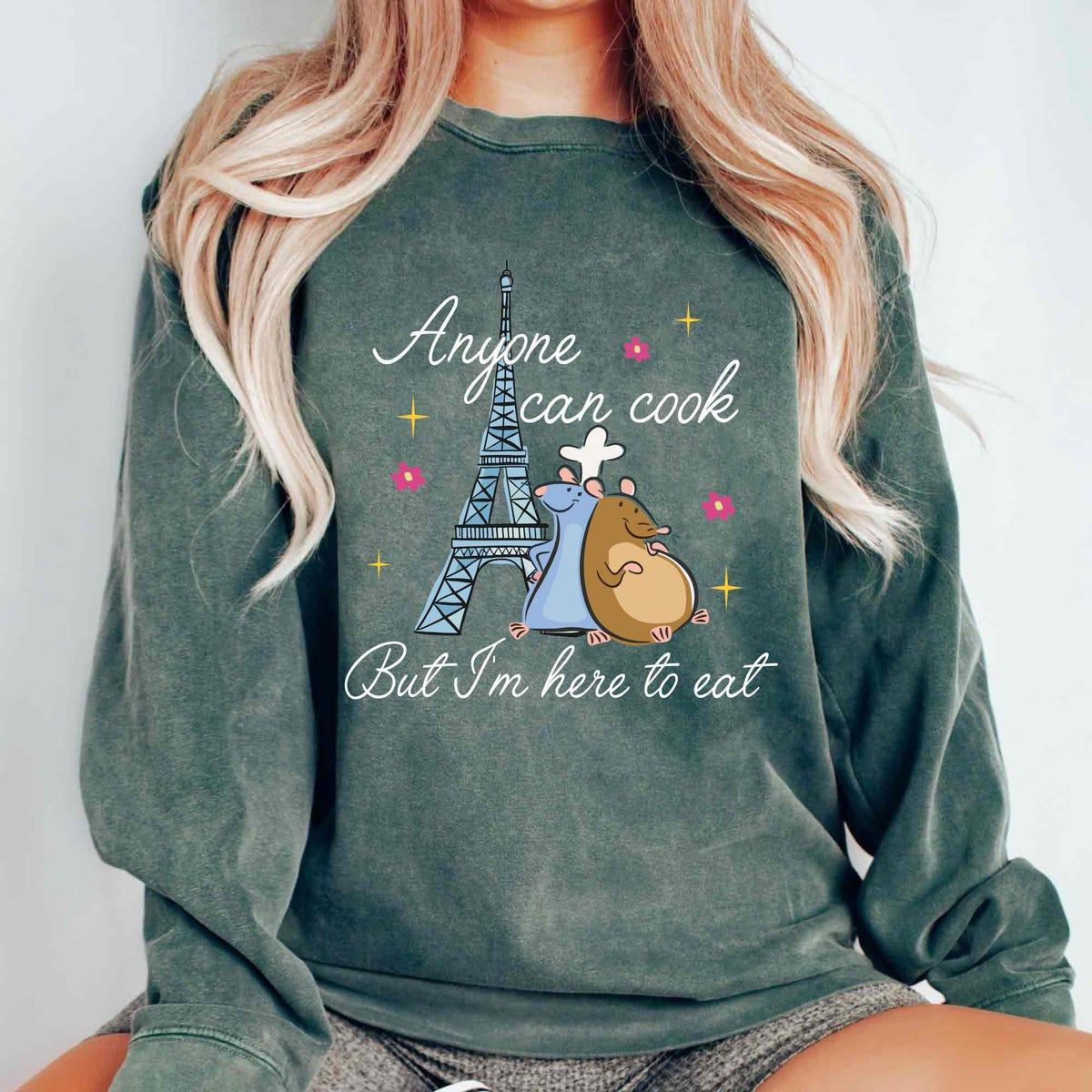 Remy And Emile Mouse Paris Anyone Can Cook But I'm Here To Eat Shirt 6