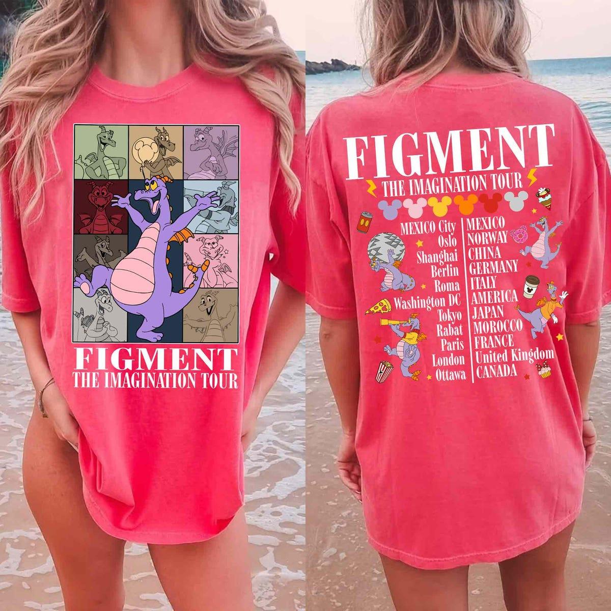 Retro 2 Sided Disney Figment The Imagination Tour Epcot Center Shirt 5