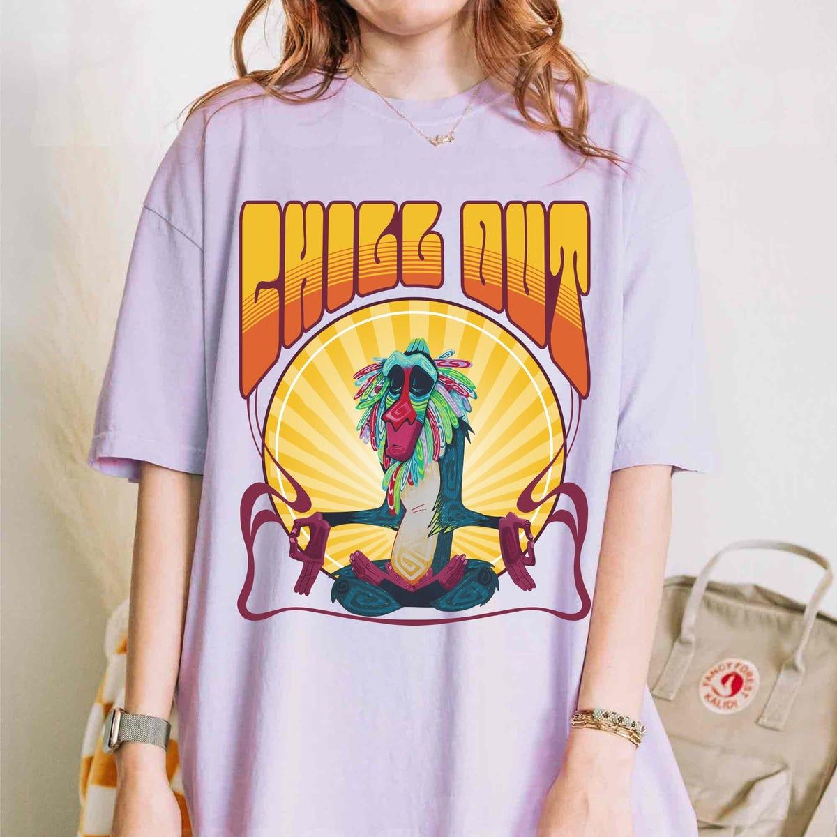 Retro 70s Rafiki Meditation Yoga Chill Out Shirt 3