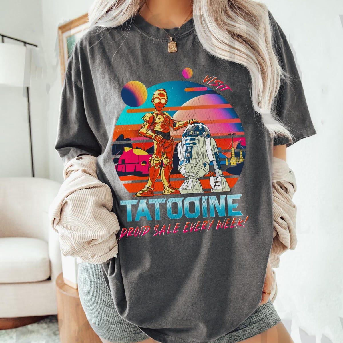 Retro C 3p0 R2 d2 Visit Tatooine Droid Sale Every Week Shirt 1