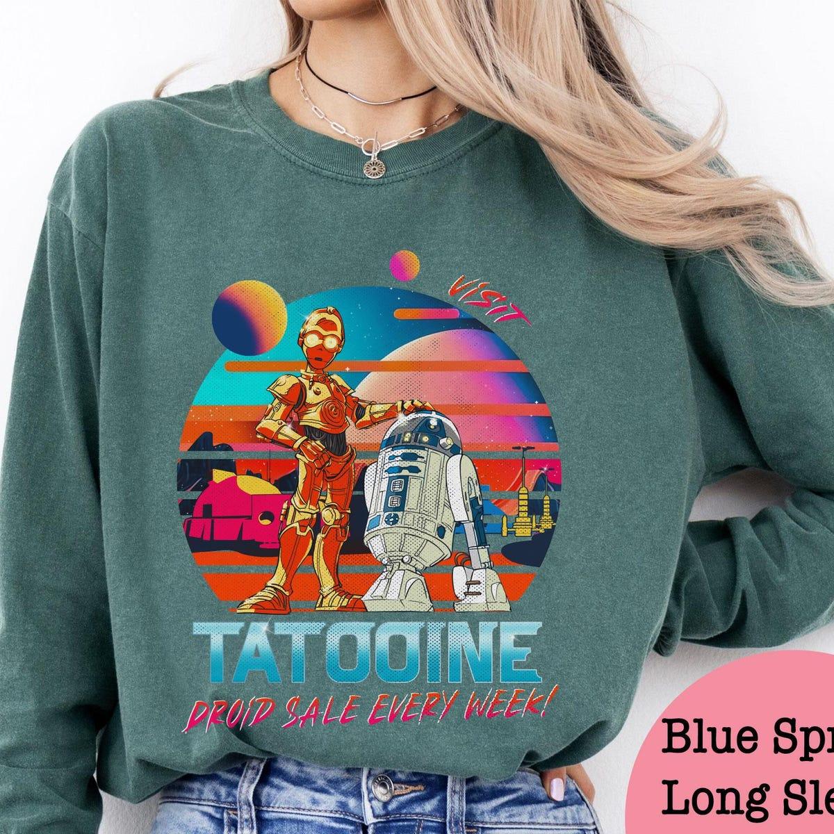 Retro C 3p0 R2 d2 Visit Tatooine Droid Sale Every Week Shirt 4