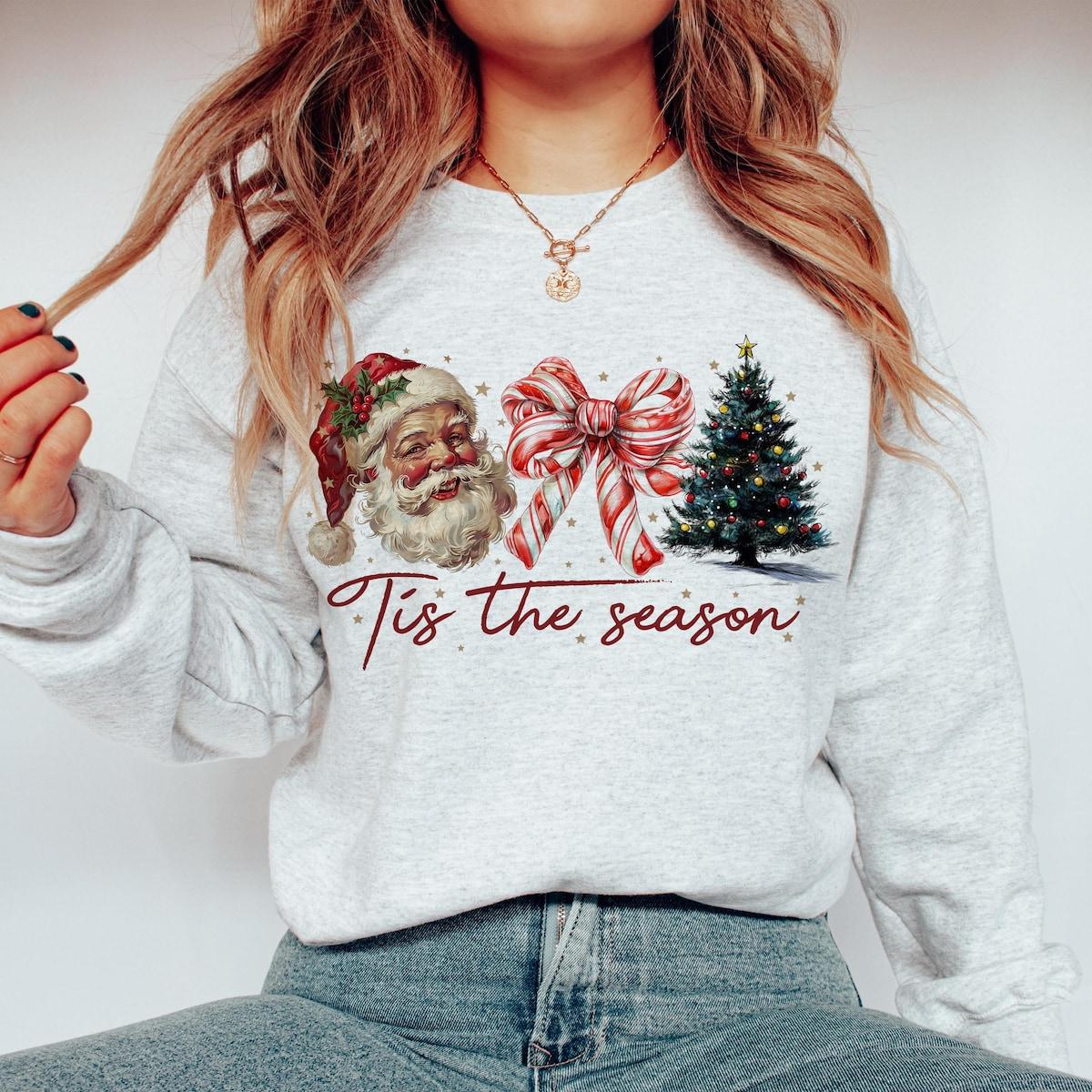 Retro Christmas Tis The Season Sweatshirts 3