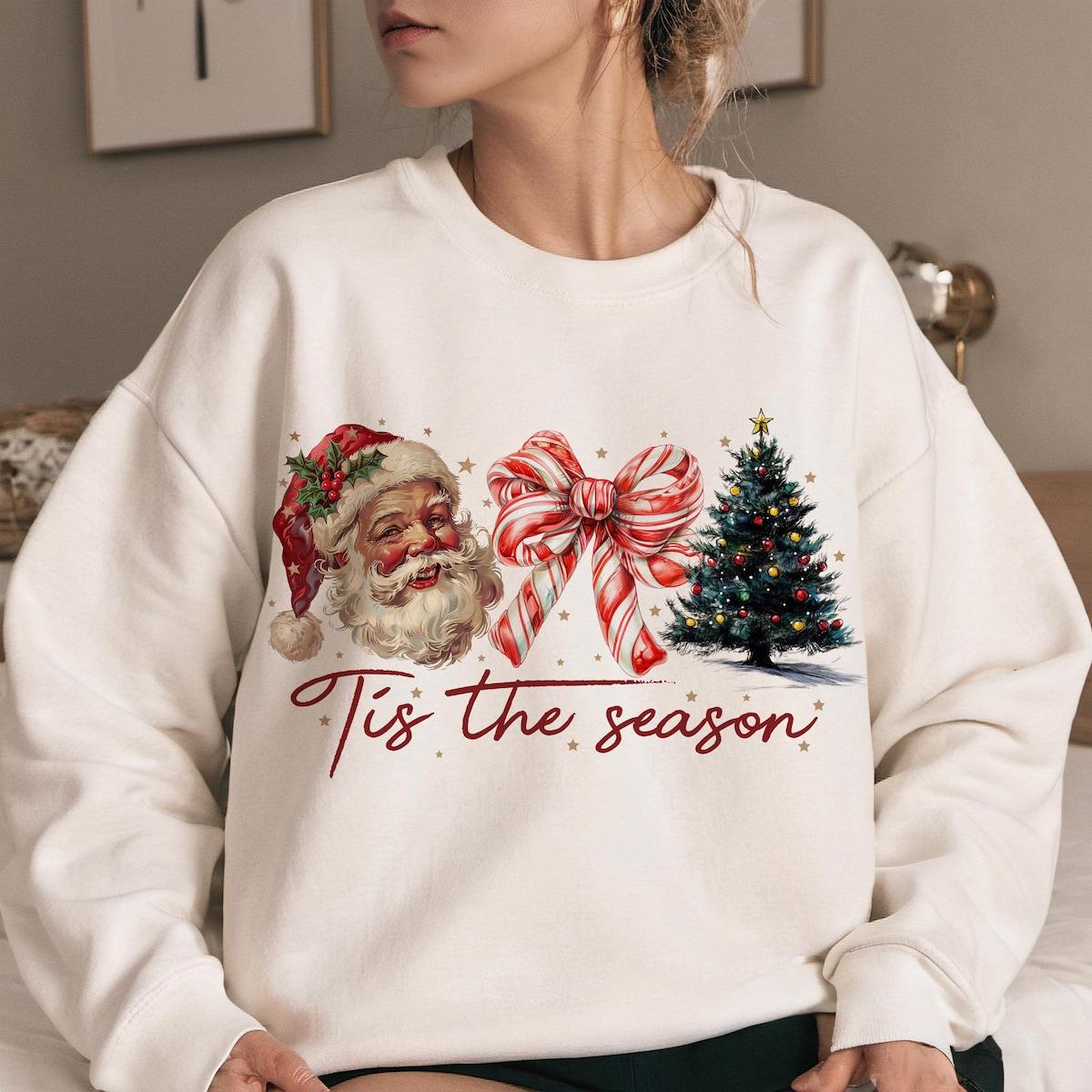 Retro Christmas Tis The Season Sweatshirts 4