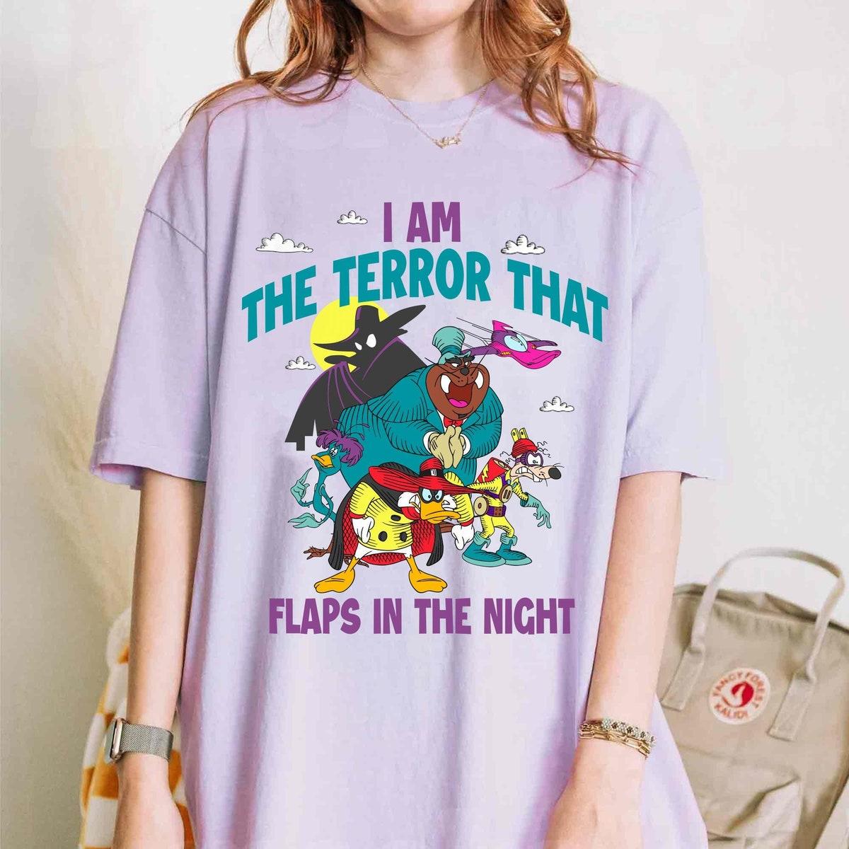 Retro Darkwing Duck I'm The Terror That Flaps In Night Shirt 1