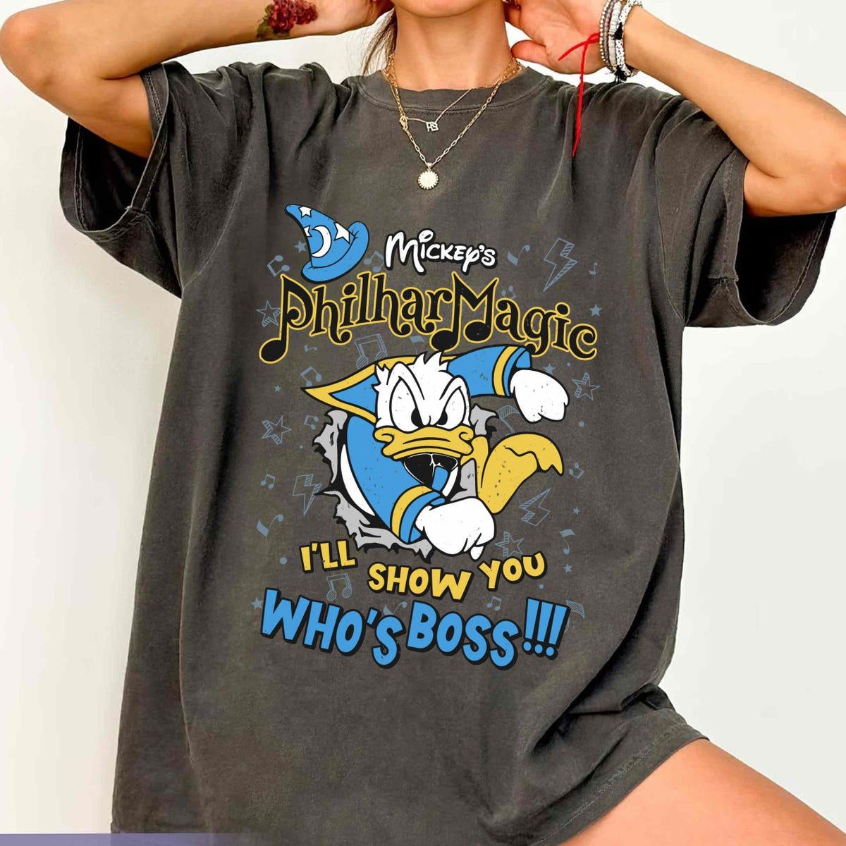 Retro Disney Mickeys Philhar Magic Donald Ill Show You Whos Boss Shirt 6