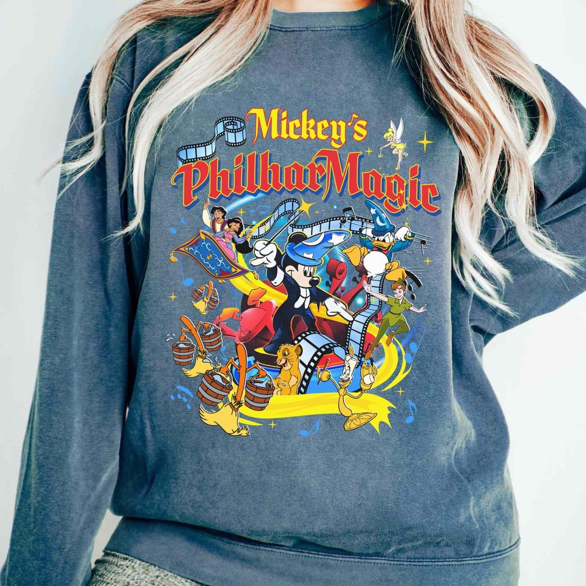 Retro Disney Mickeys Philhar Magic Mickey Fantasia Sorcerer Shirt 2