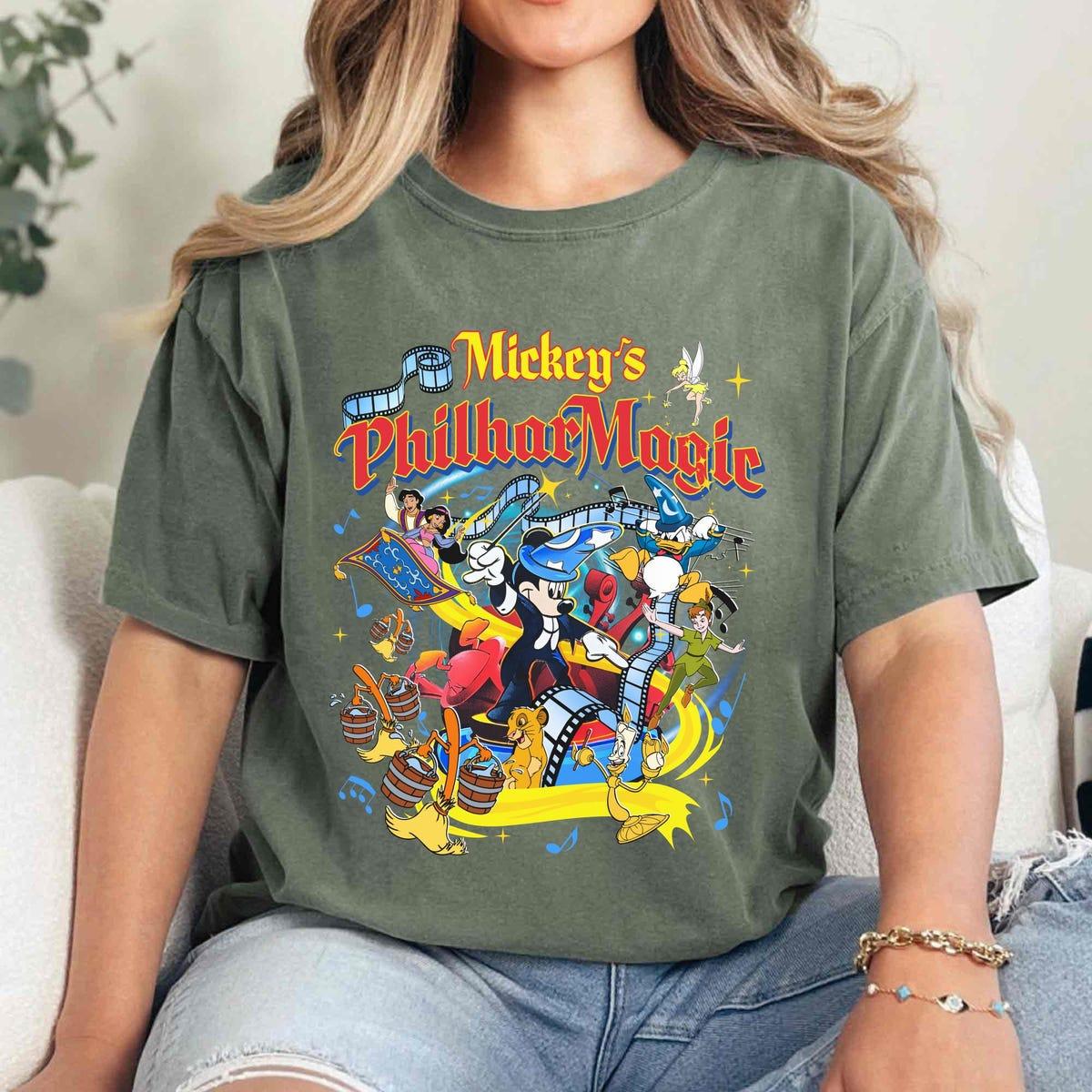 Retro Disney Mickeys Philhar Magic Mickey Fantasia Sorcerer Shirt 5