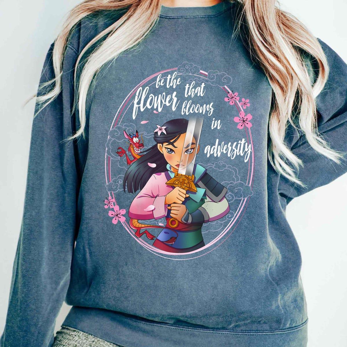 Retro Disney Mulan Warrior Princess Be The Flower That Blooms In Adversity Shirt 2