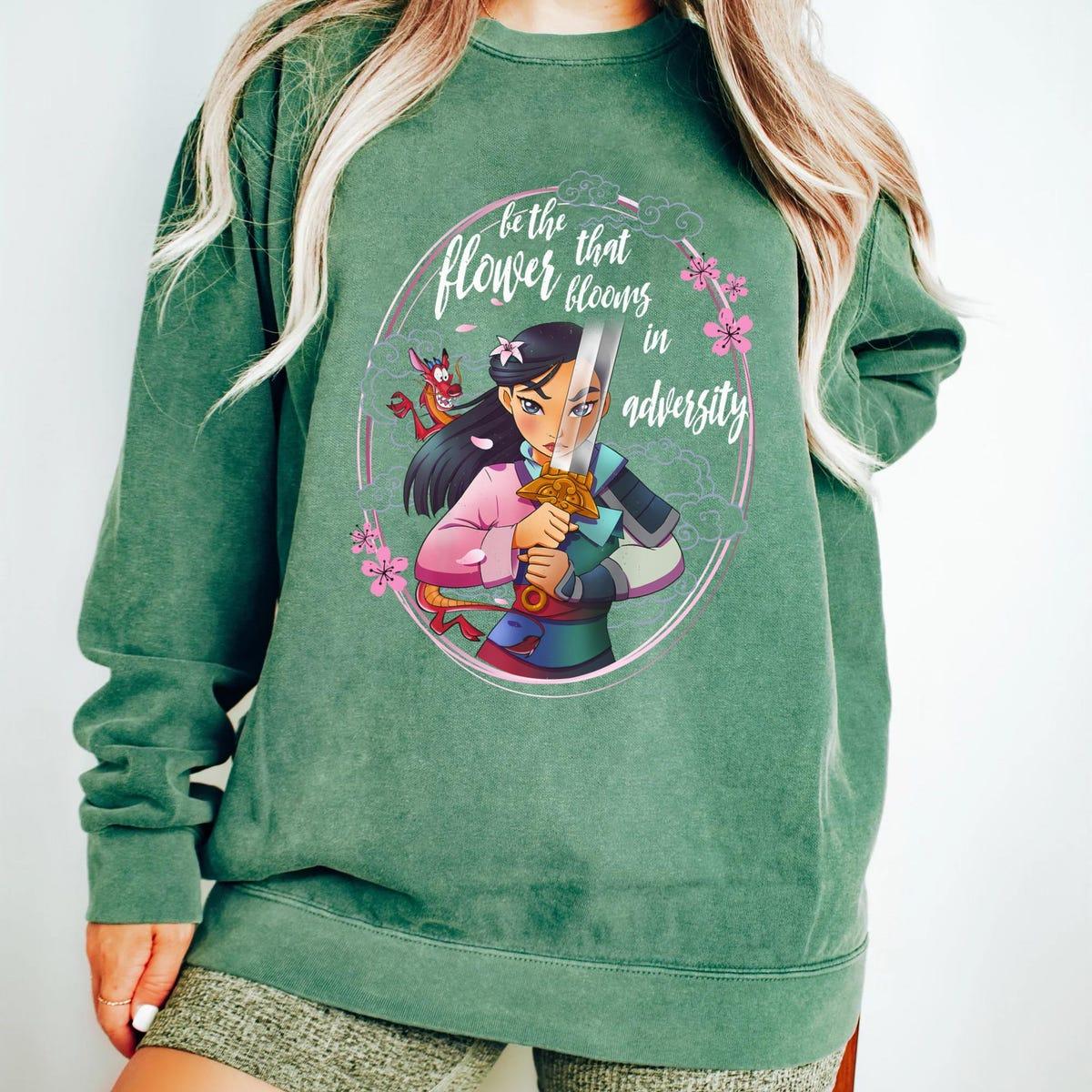 Retro Disney Mulan Warrior Princess Be The Flower That Blooms In Adversity Shirt 6